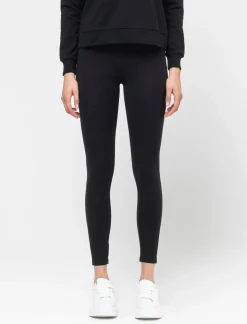 Piazza Italia Legging basico in cotone elastico - Nero Clearance