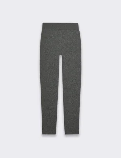 Piazza Italia Legging basico in tessuto di maglia garzato - Grigio mel. New