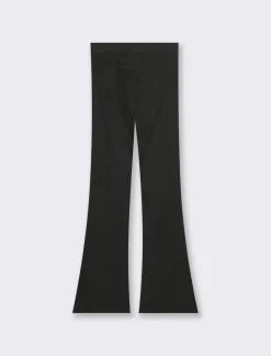 Piazza Italia Legging fantasia in punto milano modello flare con zip sul fianco - Nero Online