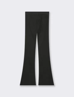 Piazza Italia Legging fantasia in punto milano modello flare con zip sul fianco - Nero Online