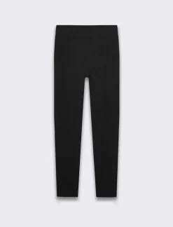 Piazza Italia Legging in tessuto di maglia garzato - Nero Clearance
