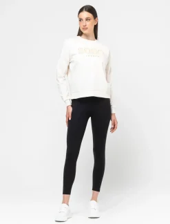 Piazza Italia Legging in tessuto elastico di cotone vita alta - Nero Discount