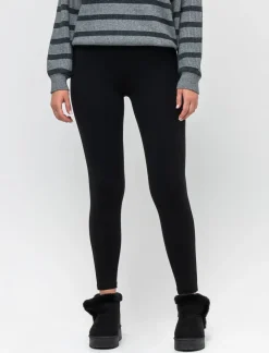 Piazza Italia Leggings a vita in punto milano con elastico lavorato - Nero Best