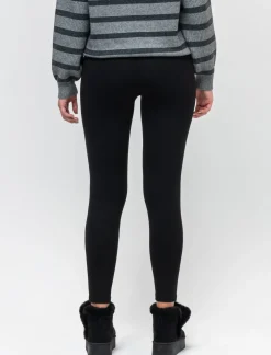 Piazza Italia Leggings a vita in punto milano con elastico lavorato - Nero Best