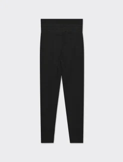 Piazza Italia Leggings a vita in punto milano con elastico lavorato - Nero Best