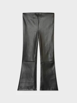 Piazza Italia Leggings a zampa in finta pelle con zip invisibile - Nero Store