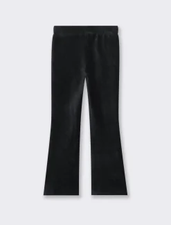 Piazza Italia Leggings a zampa in velluto elastico da bambina - Nero Outlet