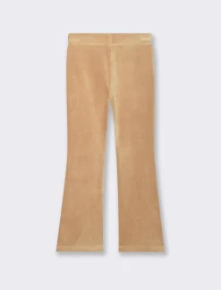 Piazza Italia Leggings a zampa in velluto elastico da bambina - Caffe' Marrone Outlet