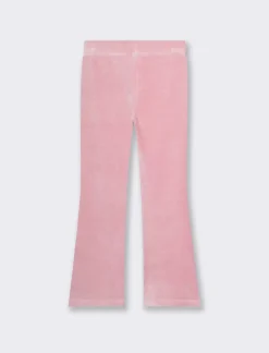 Piazza Italia Leggings a zampa in velluto elastico da bambina - Rosa Shop