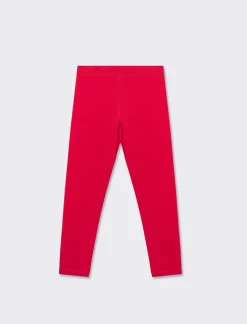 Piazza Italia Leggings aderente basico da bambina in jersey di cotone - Fuxia Hot