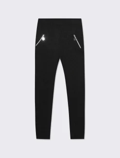 Piazza Italia Leggings basico con zip sul davanti da bambina - Nero Cheap