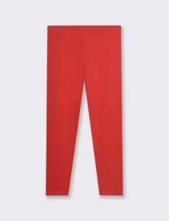 Piazza Italia Leggings cotone elasticizzato con borchie adesive - Rosso Clearance