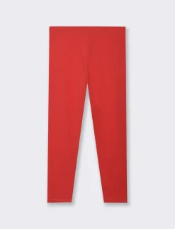 Piazza Italia Leggings cotone elasticizzato con borchie adesive - Rosso Clearance
