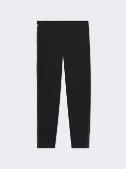 Piazza Italia Leggings da bambina con nastri laterali a contrasto - Nero Fashion
