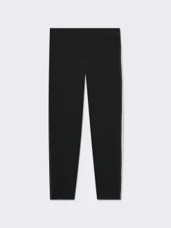 Piazza Italia Leggings da bambina con nastri laterali a contrasto - Nero Fashion