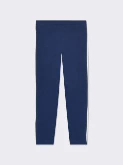 Piazza Italia Leggings da bambina con nastri laterali a contrasto - Blu New