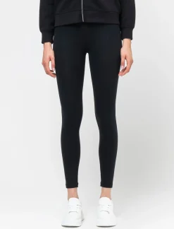 Piazza Italia Leggings in jersey di cotone elastico smerigliato - Nero Fashion