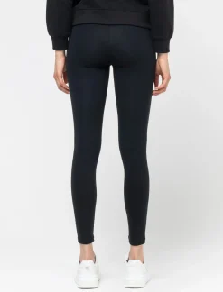 Piazza Italia Leggings in jersey di cotone elastico smerigliato - Nero Fashion