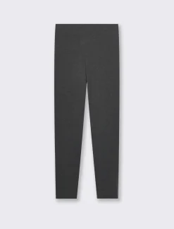 Piazza Italia Leggings in jersey di cotone elastico smerigliato - Antracite melange Grigio New