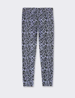 Piazza Italia Leggings stampato in cotone elasticizzato da bambina, vestibilità slim - Azzurro Cheap