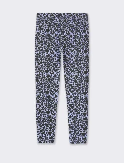 Piazza Italia Leggings stampato in cotone elasticizzato da bambina, vestibilità slim - Azzurro Cheap
