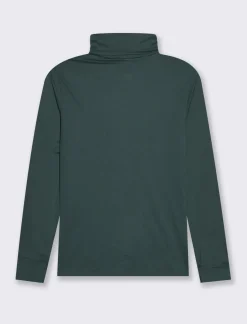 Piazza Italia Maglia a collo alto a manica lunga con spachetti sul polso - scuro Verde Cheap