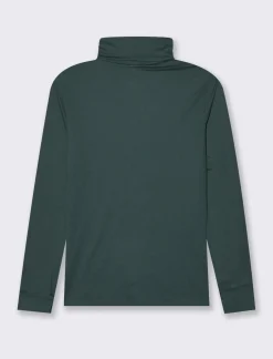 Piazza Italia Maglia a collo alto a manica lunga con spachetti sul polso - scuro Verde Cheap