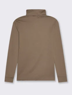 Piazza Italia Maglia a collo alto a manica lunga con spachetti sul polso - tortora Grigio Outlet