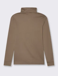 Piazza Italia Maglia a collo alto a manica lunga con spachetti sul polso - tortora Grigio Outlet