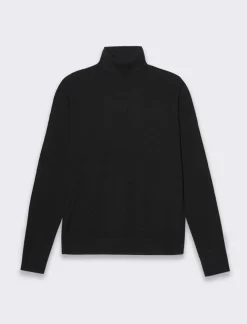 Piazza Italia Maglia a collo alto basica in maglia fine vestibilità comfort - Nero Sale