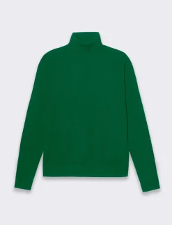 Piazza Italia Maglia a collo alto basica in maglia fine vestibilità comfort - prato Verde Outlet