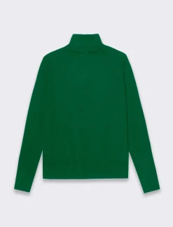 Piazza Italia Maglia a collo alto basica in maglia fine vestibilità comfort - prato Verde Outlet