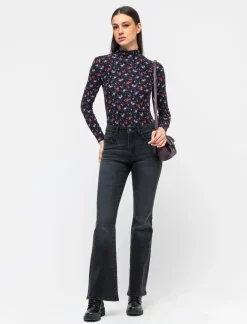 Piazza Italia Maglia a collo alto fantasia con maniche lunghe vestibilità slim - var 1 Flash Sale