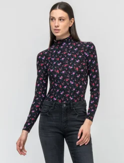 Piazza Italia Maglia a collo alto fantasia con maniche lunghe vestibilità slim - var 1 Flash Sale