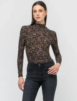 Piazza Italia Maglia a collo alto fantasia con maniche lunghe vestibilità slim - var 2 Store