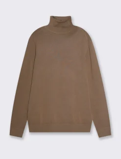 Piazza Italia Maglia a collo alto lavorazione jacquard slim fit - fango Grigio Outlet