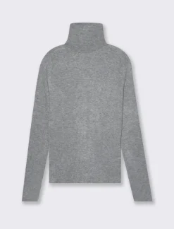 Piazza Italia Maglia a collo alto manica lunga con cuciture in rilievo - melange Grigio Shop