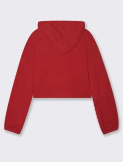 Piazza Italia Maglia a coste con cappuccio - Rosso Store