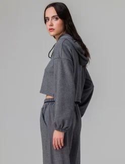 Piazza Italia Maglia a coste con cappuccio - Grigio Shop