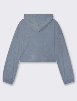 Piazza Italia Maglia a coste con cappuccio - Denim Blu Hot