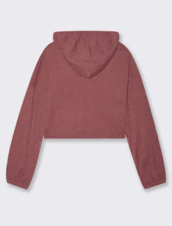 Piazza Italia Maglia a coste con cappuccio - cipolla Rosa Discount