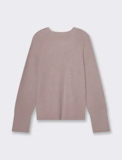 Piazza Italia Maglia a girocollo in manica lunga con spacchi laterali - Rosa antico Cheap