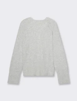 Piazza Italia Maglia a girocollo in manica lunga con spacchi laterali - chiaro Grigio Cheap