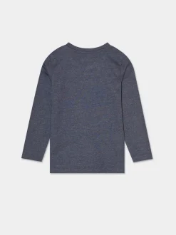 Piazza Italia Maglia a manica lunga in jesrey con stampa tema skate per uno stile street  - Blu Discount