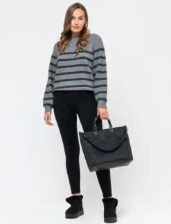 Piazza Italia Maglia a righe con manica raglan e polsi e fondo a costa elastica - var 2 Multicolore Shop