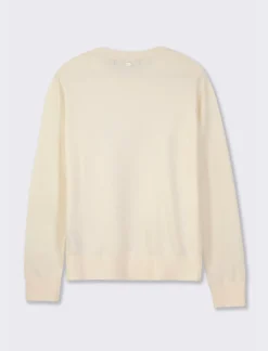 Piazza Italia Maglia basic modello girocollo in maglia fine - Avorio Beige Best Sale