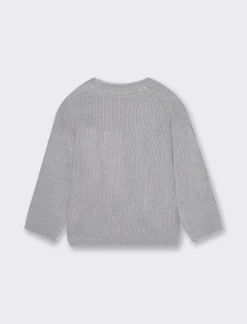 Piazza Italia Maglia basica con bottoncini con lavorazione a righe - Grigio mel. Best