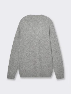 Piazza Italia Maglia cardigan effetto lana regular fit - mel. Grigio Cheap