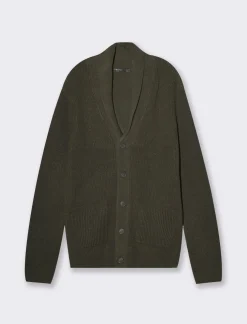 Piazza Italia Maglia cardigan lavorazione jacquard a canestro regular fit - Verde Cheap