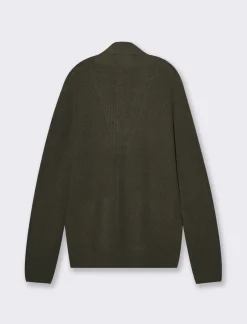 Piazza Italia Maglia cardigan lavorazione jacquard a canestro regular fit - Verde Cheap